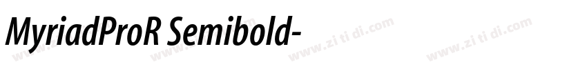 MyriadProR Semibold字体转换